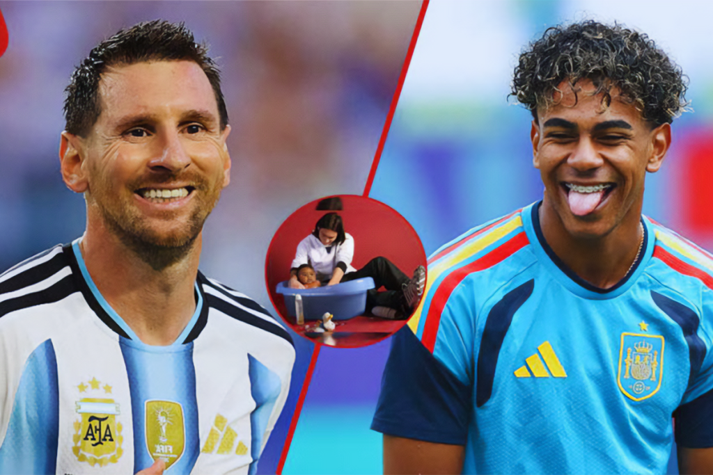 Poza virală cu Messi și Lamine Yamal