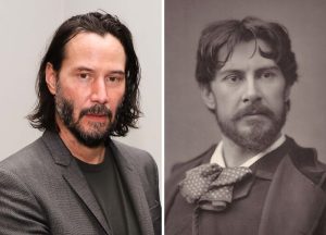 Keanu Reeves și actorul francez Paul Mounet