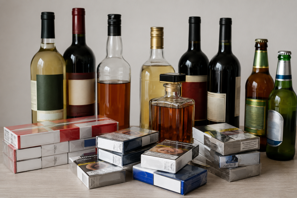 Reguli noi la intrarea în România cu țigări și alcool din UE. Amenzi de până la 100.000 de lei